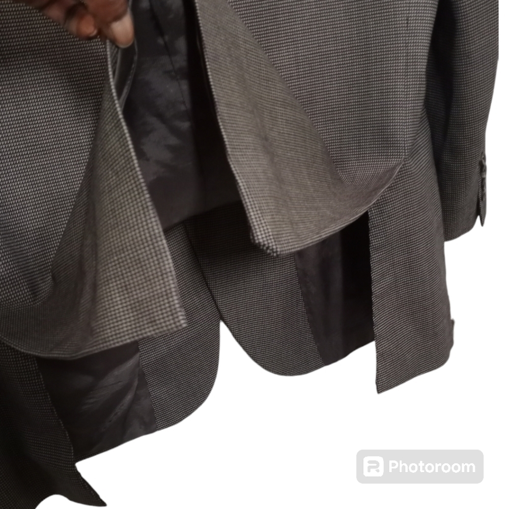 Daniel Cremieux Classic Nailhead Sport Jacket Charcoal Gray Mens 42R - Picture 14 of 15
